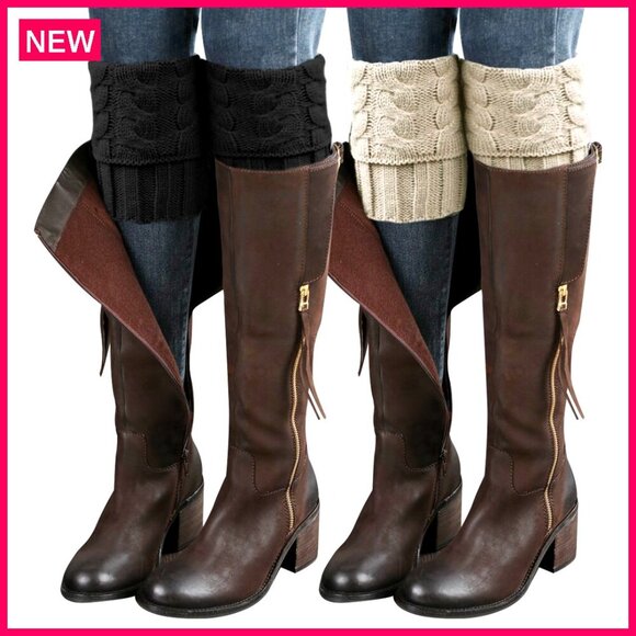 Other - Crochet Knitted Boot Cuffs Leg Warmers One Size Fits Most Winter Warm